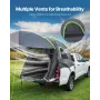 Pickup Truck Tent, Fits 5.5-6.0 ft Truck Tents for Camping, Waterproof PU2000 mm 2-3 Person Sleeping Truck Bed Tent, Sturdy Truc