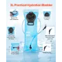 VEVOR Hydration Rygsæk, Vandrygsæk med 3L TPU vandblære, Tactical Molle Hiking Hydration Pack med opbevaring til mænd Wo
