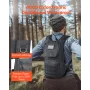 Hydration Backpack, Water Backpack with 3L TPU Water Bladder, Tactical Molle Hiking Hydration Pack with Storage for Men Women, H