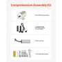 2000W Electric Brushless DC Motor Kit - 48V 4300rpm Motor with Upgraded Speed Controller and Throttle Grip Kit for Go Karts E-Bi