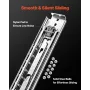 1 Pair Full Extension Drawer Slides 18 20 22 28 30 32 36 38 40 44 48 52 56 60 in, 500 lbs Load Capacity Locking Drawer Slides, B