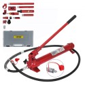 10Ton Power Hydraulic Jack Holder Bodywork Repair Kit for Auto Car Repair Tool with 1.4M Hose Lift Ram Portable