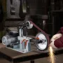 2Hp Belt Grinder Constant Speed 2 X 82 inch Belt Disc Sander with 3 Grinding Wheel 110V Bench Sander 12 inch Wheel and Flat Plat