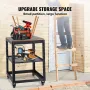 Planer Stand, 100 lbs/ 45 kg heavy loads, Three-Gear Height Adjustable thickness planer table,with 4 Stable Casters & Storage Sp