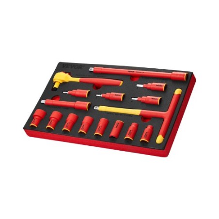 Insulated Socket SetÂ 16-Piece Insulated Socket ToolÂ with T-Handle Wrench