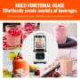 Professional Blender with Shield, Commercial Countertop Blenders, 68 oz Plastic Jar Blender Combo, Stainless Steel 9 Speed & 5 F