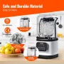 VEVOR Professional Blender med skjold, kommercielle bordpladeblendere, 68 oz plastkrukkeblender Combo, rustfrit stål 9 gear