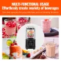 Professional Blender with Shield, Commercial Countertop Blenders, 68 oz Jar Blender Combo, Stainless Steel 9 Speed & 5 Functions