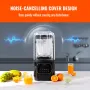 VEVOR Professional Blender med skjold, kommercielle bordpladeblendere, 68 oz glaskrukkeblender Combo, Rustfrit stål 9 Speed ​​&