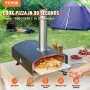 Udendørs pizzaovn, 12-tommer, træpellet og kulfyret