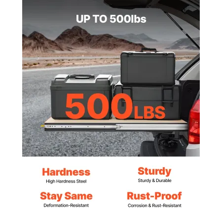 VEVOR 1 par fuldforlænger skuffeslæder 16 18 20 24 30 35 37,4 59 24 32 36 40 48 60 tommer, 500 lbs Belastningskapacitet