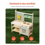 VEVOR Wooden Mud Kitchen Outdoor Toy Play Kitchen Set for Kids Pretend Playset