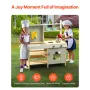 VEVOR Wooden Mud Kitchen Outdoor Toy Play Kitchen Set for Kids Pretend Playset