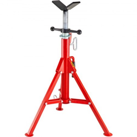 V Head Pipe Stand Adjustable Height 28-52 inch 4500lbs/2 Tons Pipe Jack Stands Folding Portable High Folding Pipe Stand with V