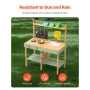 VEVOR Wooden Mud Kitchen Outdoor Toy Play Kitchen Set for Kids Pretend Playset