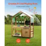VEVOR Mud Kitchen for Kids, Wooden Toy Play Kitchen Set with Accessories, Outdoor Toddler Grocery Store Playset, Pretend Play Ki