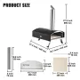 Outdoor Pizza Oven, 12-inch, Wood Pellet and Charcoal Fired Pizza Maker, Portable Outside Stainless Steel Pizza Grill with Pizza