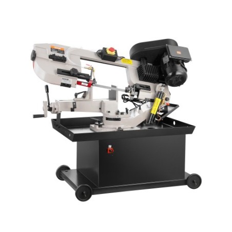 Metal Band Saw 1.1 KW  7 X 8.25 In Cutting Capacity Horizontal and Vertical Cutting 4 Speeds Variable Speed Bandsaw 220V 0Â° To