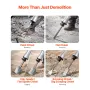Demolition Jack Hammer Concrete Breaker 2200W Electric Hammer 6 Chisel Bits