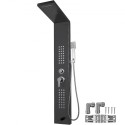 5 in 1 fashion Shower Tower Panel Stainless Steel with shower screen bathroom electric shower (Black Color)