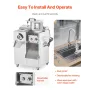Meat Grinder, 14 Lbs/Min Electric Meat Grinder, Slicer, Sausage Stuffer with Blade, Grinding Plate, Sausage Maker, Stainless Ste