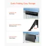 Balcony Hanging Table, 12 x 59 in Folding Balcony Railing Table, Outdoor Balcony Bar Table for Railings, 50 lbs Loading, Fit Rai