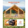 Inflatable Tents for Camping, 5-8 Person Easy Setup Blow up Tent with Hand Pump, Luxury Glamping Tent with 2 Skylights, Canopy, 