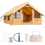 Inflatable Tents for Camping, 5-8 Person Easy Setup Blow up Tent with Hand Pump, Luxury Glamping Tent with 2 Skylights, Canopy, 