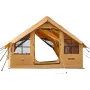 Inflatable Tents for Camping, 5-8 Person Easy Setup Blow up Tent with Hand Pump, Luxury Glamping Tent with 2 Skylights, Canopy, 