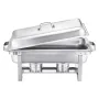 VEVOR Chafing Dish Buffet Set, 8 Qt 4 Pack, Stainless Steel Chafer with 4 Full Size Pans, Rectangle Catering Warmer Server with 