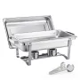 Chafing Dish Buffet Set, 8 Qt 4 Pack, Stainless Steel Chafer with 4 Full Size Pans, Rectangle Catering Warmer Server with Lid Wa