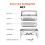 Roll Top Chafing Fad Buffet Komplet Sæt, 9Qt rustfrit stål