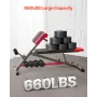 Multi-Functional Weight Bench for Full Body Workout, Roman Chair Hyperextension Bench, 660 lbs Adjustable Extension Equipment fo