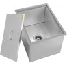 n Stainless Steel Ice Chest Bin W/ Lid & Drain