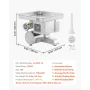 VEVOR Meat Grinder, 11 Lbs/Min Electric Meat Grinder, Slicer, Sausage Stuffer with Blade, Grinding Plate, Sausage Maker, Stainle