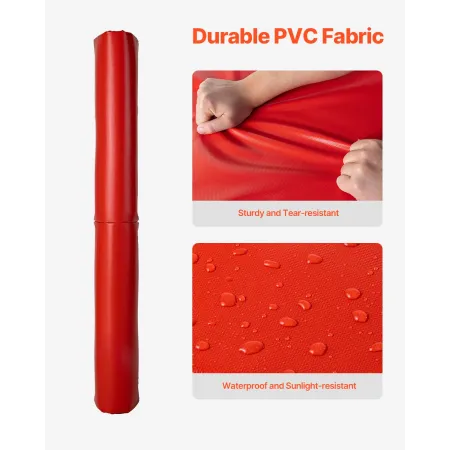 VEVOR Basketball stangpolstring, 71 tommer høj og 1,2 tommer tyk Heavy Duty Wrap Around polstring, passer til 2-6,3 runde og