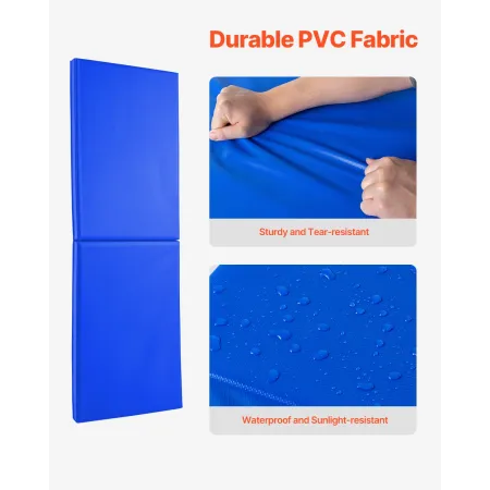 VEVOR Gym Wall Padding, 71 x 24 x 2 inch Tear-Resistant Wall Mat, Removable 2" Thick Foam High Density Basketball Court Wall-Mou