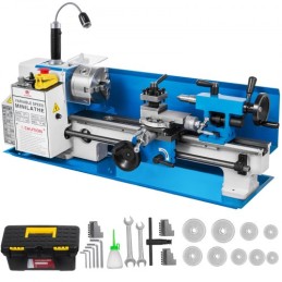 Mini Metal Lathe 550W Variable Speed Metal Lathe 50 to 2500Rpm Precision Mini Benchtop Lathe 7x14 Inch for Mini Precision Parts