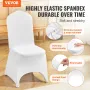 Stretch Spandex Folding Chair Covers, Universal Fitted Arched Front Cover, Removable Washable Protective Slipcovers, for Wedding