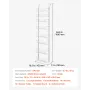 VEVOR Over the Door Pantry Organizer, 8-Tier Pantry Organization and Storage, Heavy-Duty Steel Hanging Spice Rack, Adjustable Wa