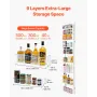 Over the Door Pantry Organizer, 9-Tier Pantry Organization and Storage, Heavy-Duty Steel Hanging Spice Rack, Adjustable Wall Sea
