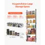 VEVOR Over the Door Pantry Organizer, 6-Tier Pantry Organization and Storage, Heavy-Duty Steel Hanging Spice Rack, Adjustable Wa