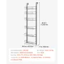 Over the Door Pantry Organizer, 6-Tier Pantry Organization and Storage, Heavy-Duty Steel Hanging Spice Rack, Adjustable Wall Sea