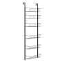 Over the Door Pantry Organizer, 6-Tier Pantry Organization and Storage, Heavy-Duty Steel Hanging Spice Rack, Adjustable Wall Sea