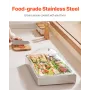 bordplade madserveringsbeholder, 1 x 1 gryde i rustfrit stål