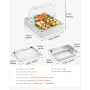 VEVOR Countertop Food Serving Display Container, 1 x 1/2 Pan Stainless Steel Food Serving Tray, Buffet Condiment Dispenser Displ