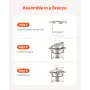 Chafing fadebuffetsæt, 5 Qt 4 Pack, Rustfrit stål Chafer med 4
