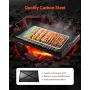 Carbon Steel Griddle, 24x16 inch Universal Flat Top Rectangular Plate, Gas Grill Griddle for BBQ Grill, Teppanyaki, Portable Fam