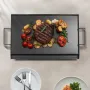 Carbon Steel Griddle, 24x16 inch Universal Flat Top Rectangular Plate, Gas Grill Griddle for BBQ Grill, Teppanyaki, Portable Fam