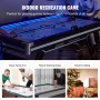 VEVOR Air-Powered Hockey Table, Indoor Hockey Table for Kids and Adults, LED Sports Hockey Game with 2 Pucks, 2 Pushers, and Ele